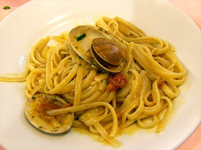 italian pasta with scallops