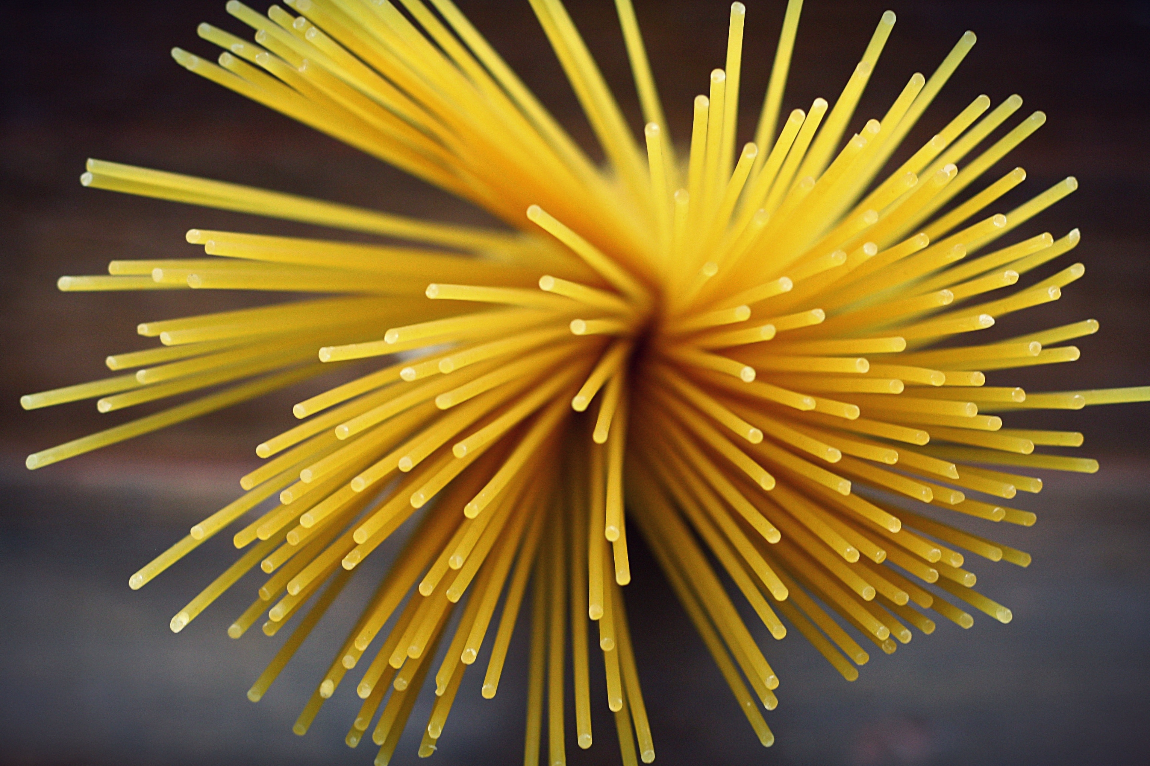 vertical view of uncooked pasta